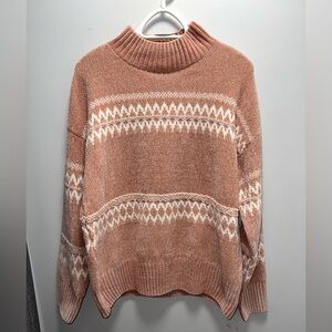 Cozy Pink Patterned Sweater